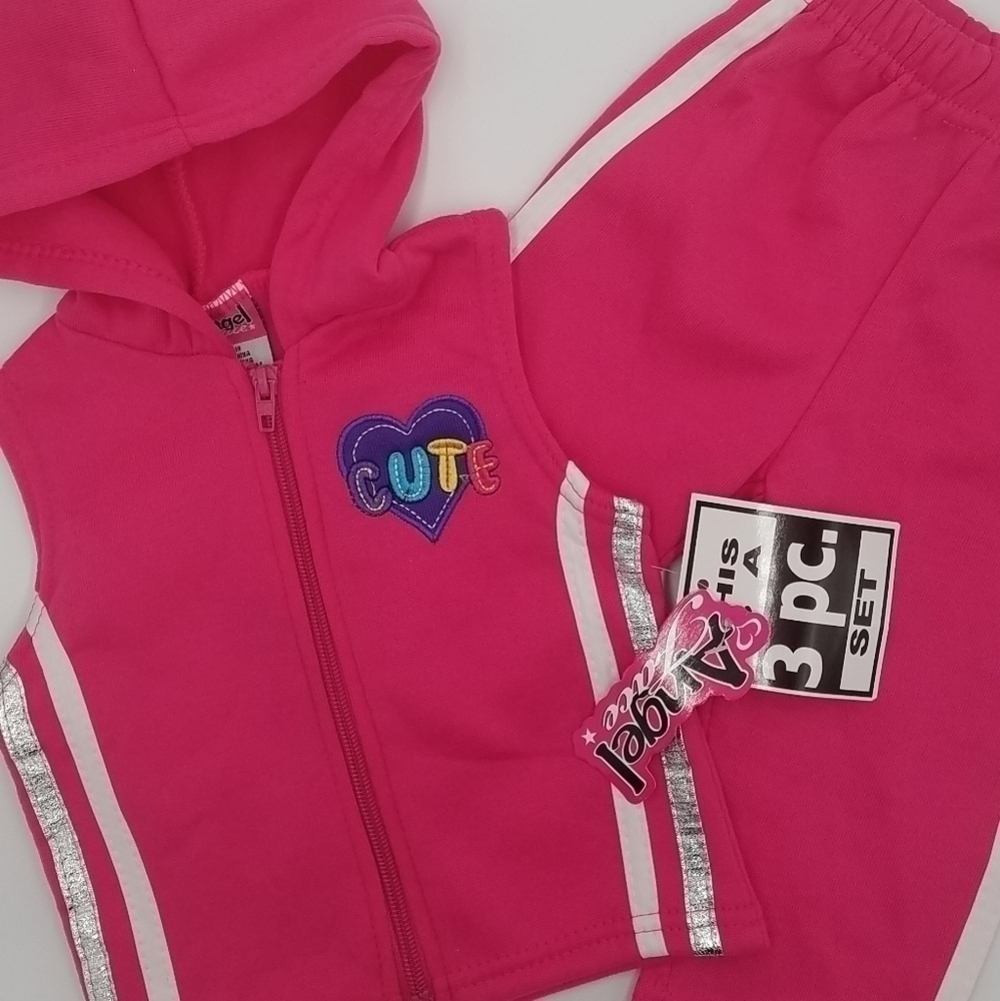 NWT Angel Face Matching Vest and Pants 6/9m